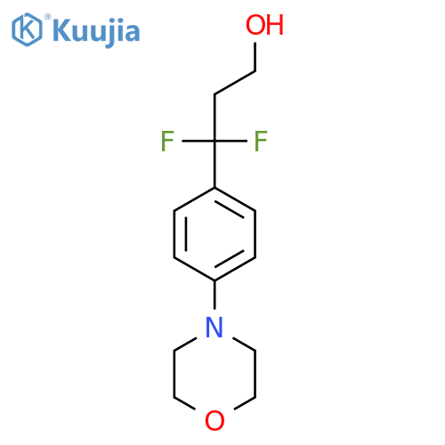 3,3-difluoro-3-4-(morpholin-4-yl)phenylpropan-1-ol structure