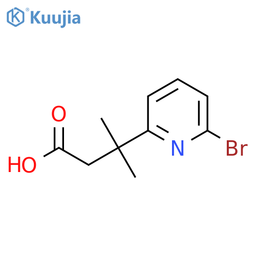 3-(6-Bromopyridin-2-yl)-3-methylbutanoic acid structure