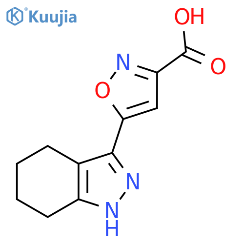 5-(4,5,6,7-tetrahydro-1H-indazol-3-yl)-1,2-oxazole-3-carboxylic acid structure