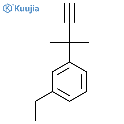 1-ethyl-3-(2-methylbut-3-yn-2-yl)benzene structure
