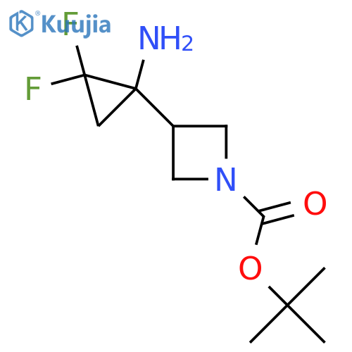 tert-butyl 3-(1-amino-2,2-difluorocyclopropyl)azetidine-1-carboxylate structure