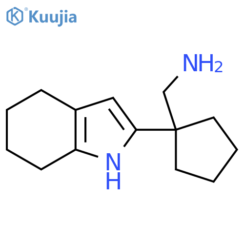 1-(4,5,6,7-tetrahydro-1H-indol-2-yl)cyclopentylmethanamine structure