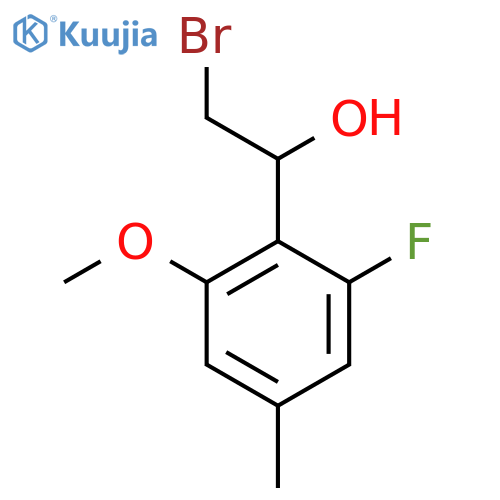 2-bromo-1-(2-fluoro-6-methoxy-4-methylphenyl)ethan-1-ol structure