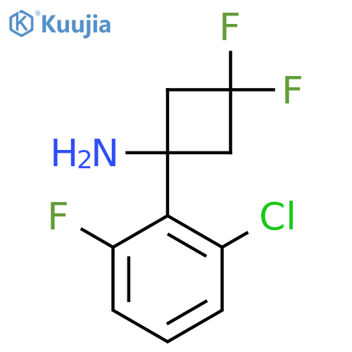 1-(2-chloro-6-fluorophenyl)-3,3-difluorocyclobutan-1-amine structure
