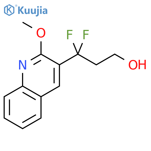 3,3-difluoro-3-(2-methoxyquinolin-3-yl)propan-1-ol structure