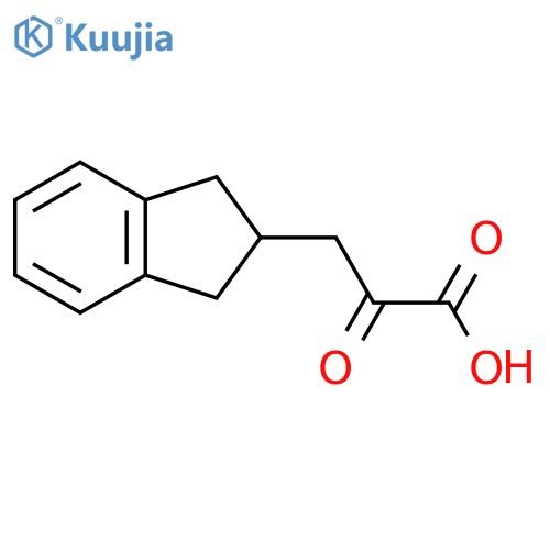 3-(2,3-dihydro-1H-inden-2-yl)-2-oxopropanoic acid structure