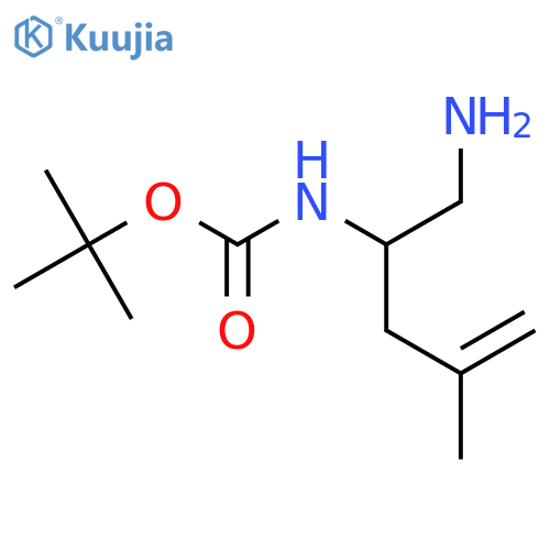 tert-butyl N-(1-amino-4-methylpent-4-en-2-yl)carbamate structure