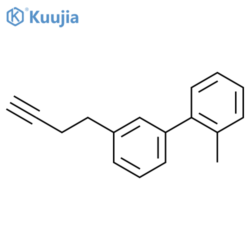 1-3-(but-3-yn-1-yl)phenyl-2-methylbenzene structure