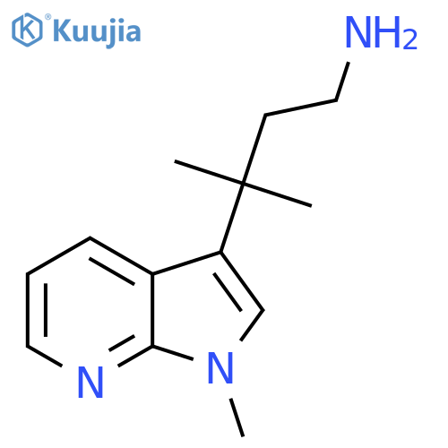3-methyl-3-{1-methyl-1H-pyrrolo2,3-bpyridin-3-yl}butan-1-amine structure