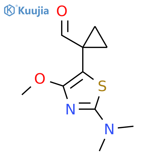 1-2-(dimethylamino)-4-methoxy-1,3-thiazol-5-ylcyclopropane-1-carbaldehyde structure