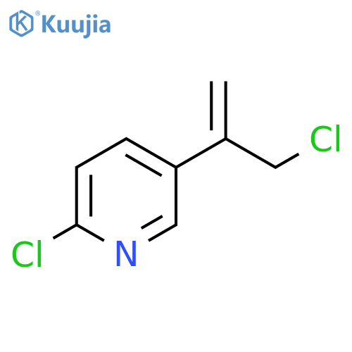 2-chloro-5-(3-chloroprop-1-en-2-yl)pyridine structure