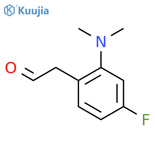 2-2-(dimethylamino)-4-fluorophenylacetaldehyde structure