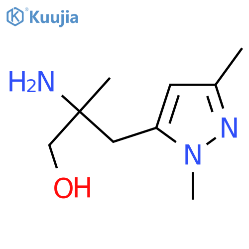 2-amino-3-(1,3-dimethyl-1H-pyrazol-5-yl)-2-methylpropan-1-ol structure