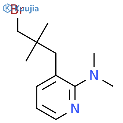 3-(3-bromo-2,2-dimethylpropyl)-N,N-dimethylpyridin-2-amine structure