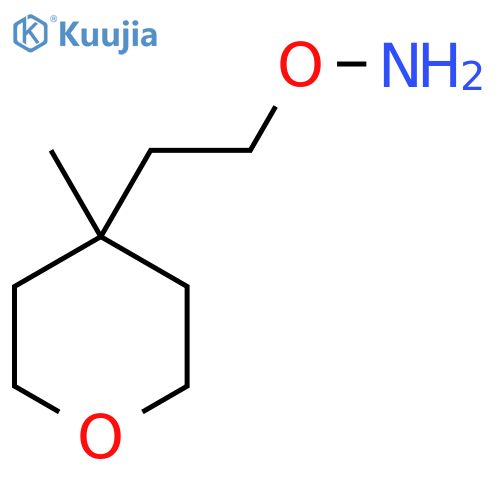 O-2-(4-methyloxan-4-yl)ethylhydroxylamine structure