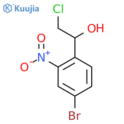 1-(4-bromo-2-nitrophenyl)-2-chloroethan-1-ol structure