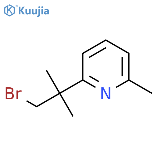2-(1-bromo-2-methylpropan-2-yl)-6-methylpyridine structure