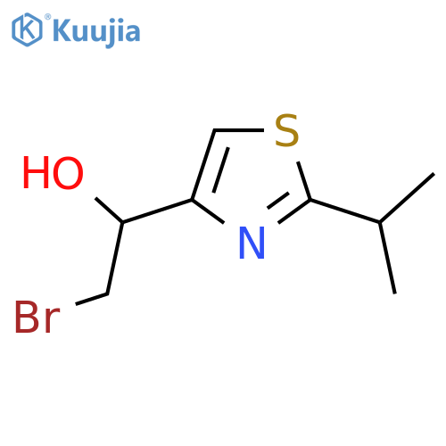 2-bromo-1-2-(propan-2-yl)-1,3-thiazol-4-ylethan-1-ol structure