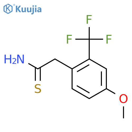 2-4-methoxy-2-(trifluoromethyl)phenylethanethioamide structure