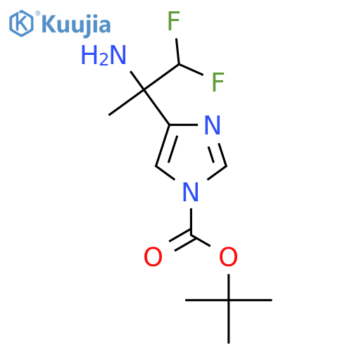 tert-butyl 4-(2-amino-1,1-difluoropropan-2-yl)-1H-imidazole-1-carboxylate structure