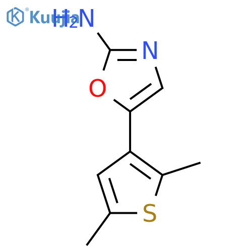 5-(2,5-dimethylthiophen-3-yl)-1,3-oxazol-2-amine structure