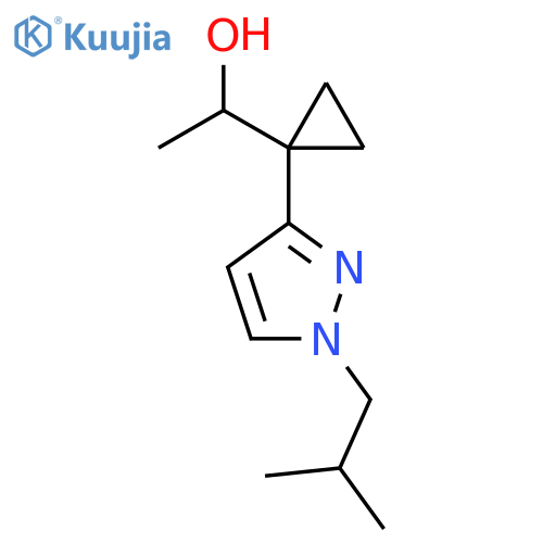 1-{1-1-(2-methylpropyl)-1H-pyrazol-3-ylcyclopropyl}ethan-1-ol structure