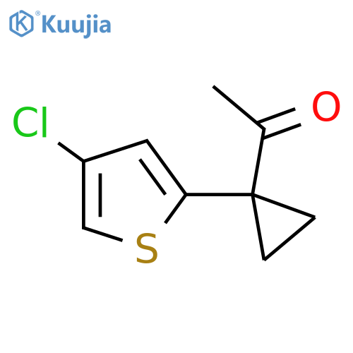 1-1-(4-chlorothiophen-2-yl)cyclopropylethan-1-one structure