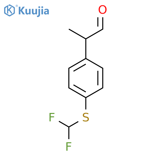 2-{4-(difluoromethyl)sulfanylphenyl}propanal structure