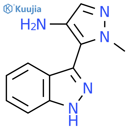 5-(1H-indazol-3-yl)-1-methyl-1H-pyrazol-4-amine structure