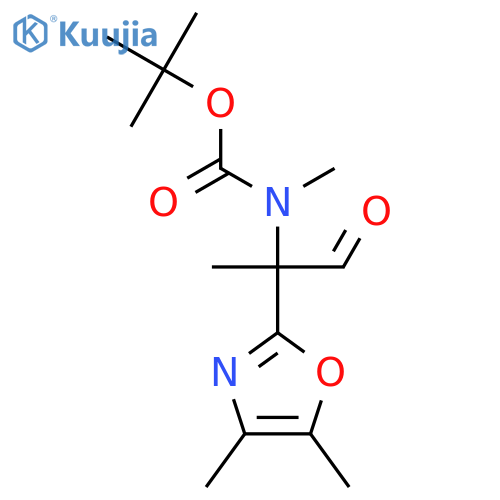 tert-butyl N-2-(dimethyl-1,3-oxazol-2-yl)-1-oxopropan-2-yl-N-methylcarbamate structure