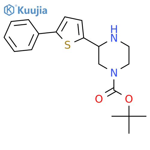 Tert-butyl 3-(5-phenylthiophen-2-yl)piperazine-1-carboxylate structure