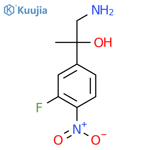 1-amino-2-(3-fluoro-4-nitrophenyl)propan-2-ol structure