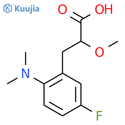3-2-(dimethylamino)-5-fluorophenyl-2-methoxypropanoic acid structure