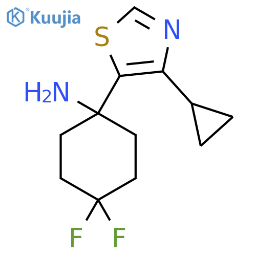 1-(4-cyclopropyl-1,3-thiazol-5-yl)-4,4-difluorocyclohexan-1-amine structure
