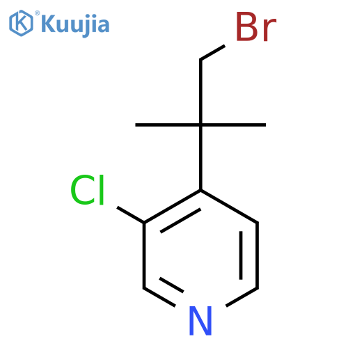 4-(1-bromo-2-methylpropan-2-yl)-3-chloropyridine structure