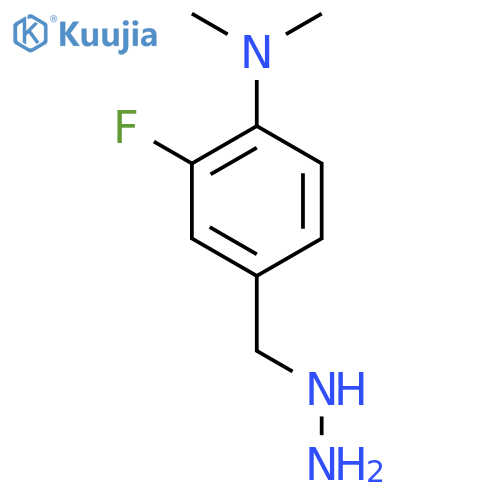 2-fluoro-4-(hydrazinylmethyl)-N,N-dimethylaniline structure