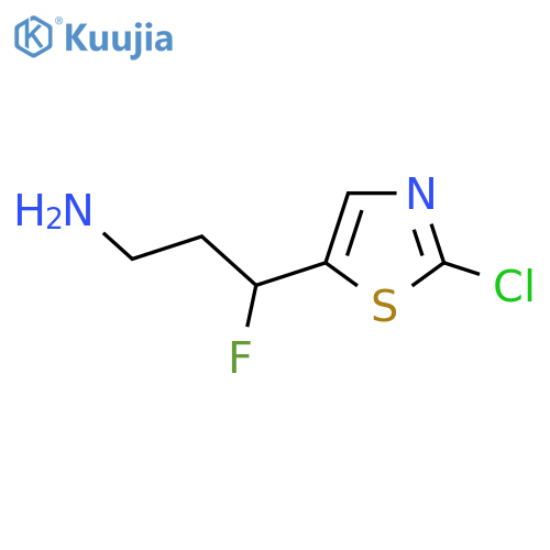 3-(2-chloro-1,3-thiazol-5-yl)-3-fluoropropan-1-amine structure