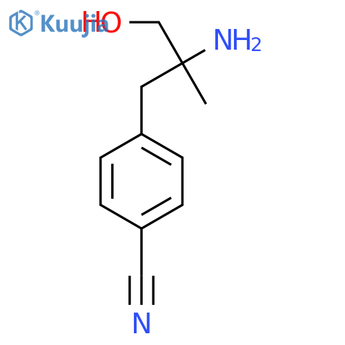 4-(2-amino-3-hydroxy-2-methylpropyl)benzonitrile structure