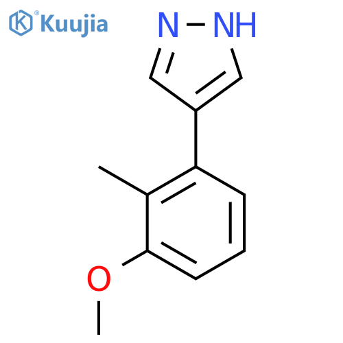 4-(3-methoxy-2-methylphenyl)-1H-pyrazole structure