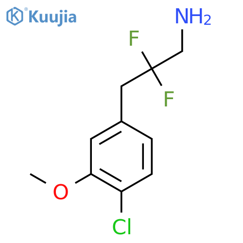 3-(4-chloro-3-methoxyphenyl)-2,2-difluoropropan-1-amine structure