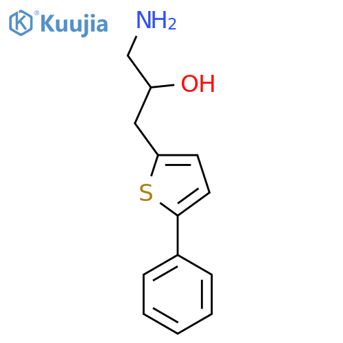 1-amino-3-(5-phenylthiophen-2-yl)propan-2-ol structure