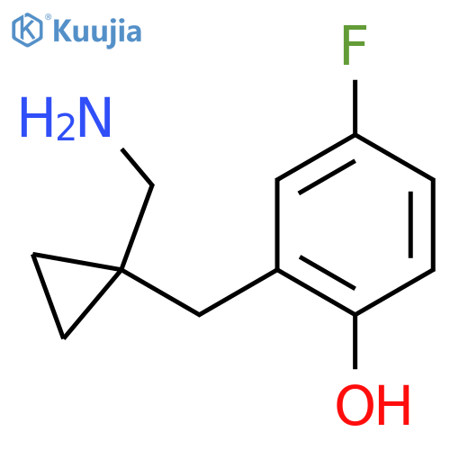 2-{1-(aminomethyl)cyclopropylmethyl}-4-fluorophenol structure