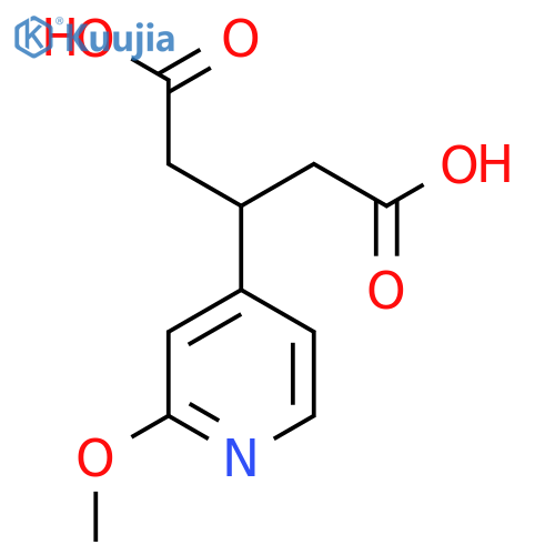 3-(2-methoxypyridin-4-yl)pentanedioic acid structure