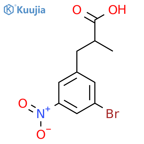 3-(3-bromo-5-nitrophenyl)-2-methylpropanoic acid structure