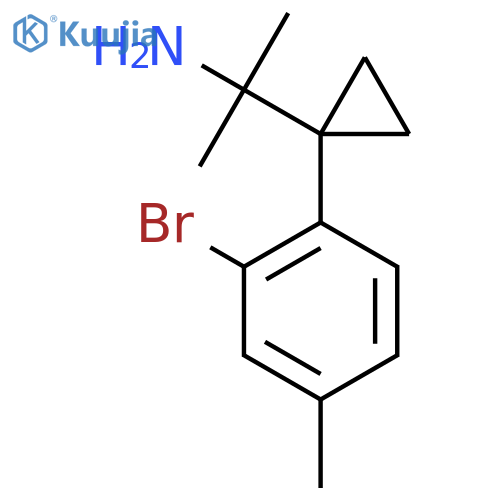 2-1-(2-bromo-4-methylphenyl)cyclopropylpropan-2-amine structure
