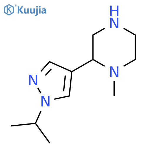 1-methyl-2-1-(propan-2-yl)-1H-pyrazol-4-ylpiperazine structure