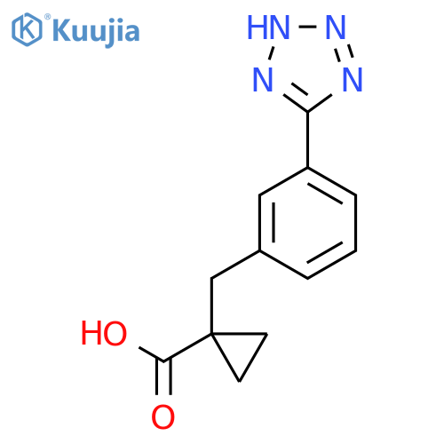 1-{3-(1H-1,2,3,4-tetrazol-5-yl)phenylmethyl}cyclopropane-1-carboxylic acid structure