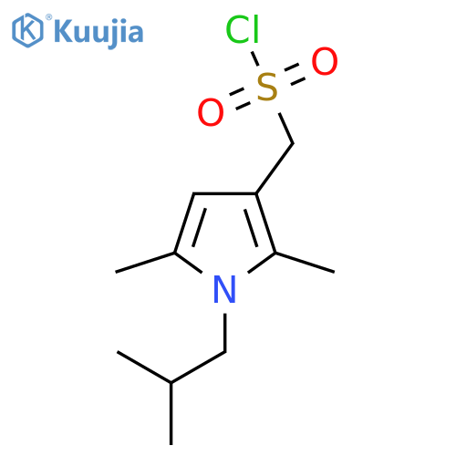 2,5-dimethyl-1-(2-methylpropyl)-1H-pyrrol-3-ylmethanesulfonyl chloride structure