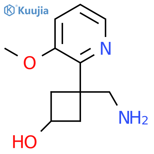 3-(aminomethyl)-3-(3-methoxypyridin-2-yl)cyclobutan-1-ol structure