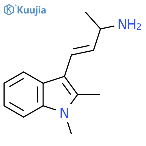4-(1,2-dimethyl-1H-indol-3-yl)but-3-en-2-amine structure
